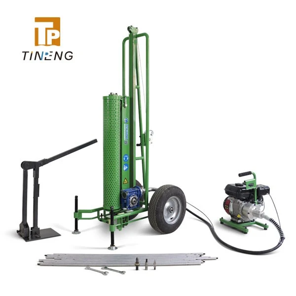 Motor operated dynamic penetrometer field operation view